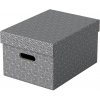 Esselte Home veľkosť M 26,5 x 20,5 x 36,5 cm, sivá – sada 3 ks