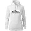 Evolution of man (Enduro) - Mikina dámská Cape s kapucí - 2XL ( Biela )