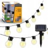 SOLÁRNA ZÁHRADNÁ GIRLANDA 3m 10x LED GULIČKY Svetelné solárne záhradné lampy