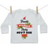 Boodyy Tričko s dlhým rukávom Veselé Vianoce a šťastný nový rok 80 (9-12 mesiacov)