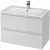 Cersanit Moduo, umývadlová skrinka + umývadlo 80cm, šedá lesklá, S801-315-DSM