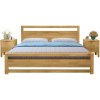 Tempo Kondela Manželská posteľ, 180x200, masívne drevo, prírodná, SHEILA