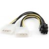 Kábel Gembird CC-PSU-6 Kabel napájecí interní 1x 5,25``(F) - 1x 5,25``(M) + PCI Express 6pin