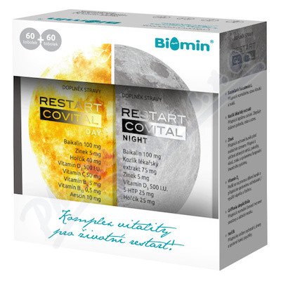 Biomin RESTART COVITAL RESTART COVITAL DAY 60 kapsúl + RESTART COVITAL NIGHT 60 kapsú