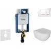 GEBERIT - Kombifix Set predstenovej inštalácie, klozetu Oudee a dosky softclose, tlačidlo Sigma30, biela/chróm SANI15CA3112