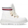 Tommy Hilfiger Členkové tenisky Lace-up Bootie Ivory Biela