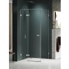New Trendy Avexa Nickel Brushed sprchovací kút 90x90 cm obdĺžniková niklová brúsené/priehľadné sklo EXK-8479