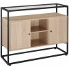 tectake 404685 komoda oldham 100x38x80,5cm - industrial svetlé drevo, dub sonoma