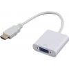 Adaptér 720p HDMI samec na VGA samica pre PC DVD HDTV - Biela