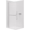CERANO - Sprchová zástena Walk-in Onyx YL/P - 8 mm + polička/držiak na uteráky - chróm, ryhované sklo - 130x200 cm