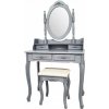 Toaletný stolík Barocco sivý
