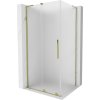 MEXEN/S - Velar L sprchovací kút, posuvné dvere 120 x 85, dekor, zlato 871-120-085-33-50