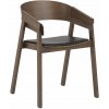 Muuto Stolička Cover Armchair, refine leather black / stained dark brown
