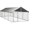 vidaXL Vonkajšia voliéra pre psy so strechou 600 x 200 x 150 cm