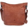 Noelia Bolger dámska kožená crossbody kabelka s dizajnovým prešívaním- koňaková 2089