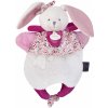 Plyšový zajačik na bábkové divadlo Doudou Amusette 3v1 Doudou et Compagnie ružový 30 cm od 0 mes