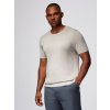 Ombre Classic knitted men's shirt with ribbed cuffs - light grey biela | krémová XXL Ombre 5907064526741