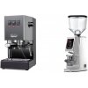 Gaggia New Classic E24 BC, grey + Eureka Atom W 75, chrome