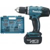 Aku vŕtačka Makita DDF453SFX1 18V, 2x3Ah + sada vrtákov a bitov (DDF453SFX1)