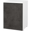 Dreja Nízka kúpeľňová skrinka FLOOR SND 40 - N01 Biela lesk / D16 Tmavý betón / Levé