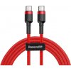 Baseus Cafule Series kábel USB-C PD2.0 60W (20V 3A) 2,0m červeno-čierny CATKLF-H09