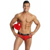 Pánske boxerky otvorené Brave jock bikini - Anais červená L