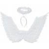 Biele anjelské krídla 2 kusy – 70 x 45 cm + svätozár