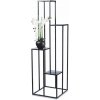 Kovový kvetináč čierny HowHomely 150 cm x 44 x 150 cm