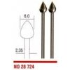 Proxxon Micromot Proxxon frézy stopkové 6,0 mm/ 2ks kvapka 28724