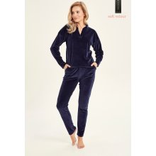 Taro zamatová tepláková súprava Lauren Velour 3027 tmavo modrá