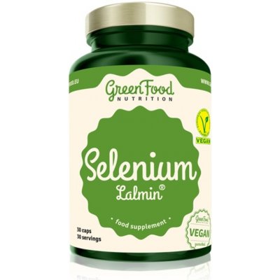 GreenFood Nutrition Selenium Lalmin® kapsuly pre správne fungovanie organizmu a normálny stav vlasov a nechtov 30 cps