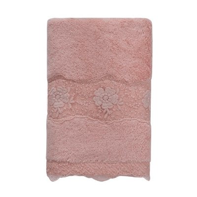 Soft Cotton Uterák STELLA s čipkou 50x100cm. Froté uteráky STELLA s čipkou, vyrobené zo 100% česanej bavlny, savé a mäkké s antibakteriálnou ochranou. Ružová Rose