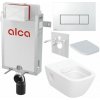 Alcadrain Sada modul na stenu, Geberit WC, sedadlo a tlačidlá M571, chróm lesk KAE108 1 set