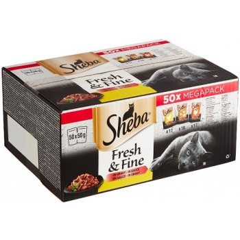 Sheba Fresh&Fine drůbeží výběr 50 x 50 g