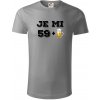 Je mi 60 pivo - Tričko z organickej bavlny - S ( Starostrieborná )