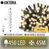 Viktória led svetelná reťaz vonkajšia - 450led - 45m teplá biela