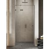 New Trendy Avexa Gunmetal Brushed sprchové dvere 90 cm výklopné grafitová brúsená/priehľadné sklo EXK-3246