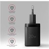 AXAGON ACU-PD20, nabíječka do sítě 20W, 1x port USB-C, PD3.0/PPS/QC4+/AFC/Apple, černá