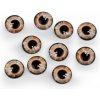 Sklenené oči na nalepenie Ø10 a 12 mm - 10 ks 6 (12 mm) hnedá