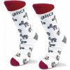 ATP – bílé ponožky s oslíkem L-XL