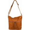 ZOE dámska crossbody koženková kabelka Svetlohnedá