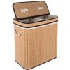 Ruhhy 24269 Dvojitý kôš na bielizeň bambus, svetlo hnedý