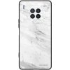 Picasee silikónový čierny obal pre Honor 50 Lite - White marble