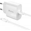 DEVIA Nabíjacia súprava 2 v 1 30 W pre zariadenia Apple - EÚ adaptér a kábel USB-C / Lightning - biela