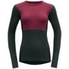 Devold Lauparen Merino 190 Shirt Wmn beetroot/woods/ink S; Červená triko