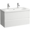 Laufen Lani - Umývadlová skrinka, 98x45x52 cm, 2 zásuvky, lesklá biela H4035621122611