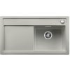Blanco ZENAR 5 S perlovo šedá drez vpravo s excentrom doska na krájanie sklo