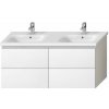Kúpeľňová skrinka pod umývadlo Jika Mio-N 126x44,5x59 cm biela H40J7184015001