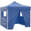 Modrý skladací párty stan so 4 stenami 3 x 3 m