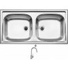 Blanco TOP EZ 8x4 nerez prírodný lesk 500372 + Blanco MIDA-S chróm 521454